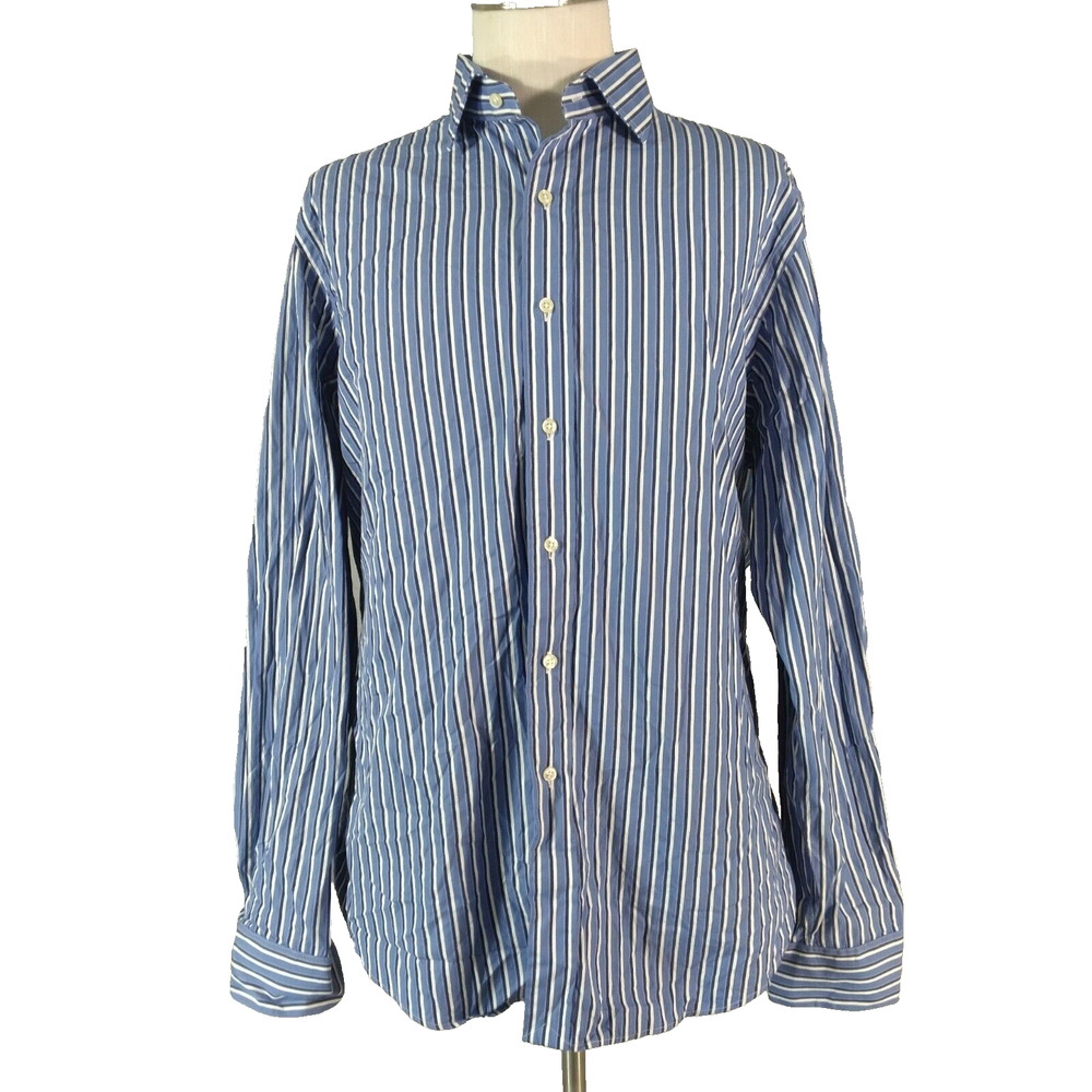 Polo Ralph Lauren Shirt Men's XL extra large Regent blue stripe button Down